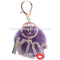 bag accessories pom pom fur balls/fur pom pom keychain/rabbit fur pom poms